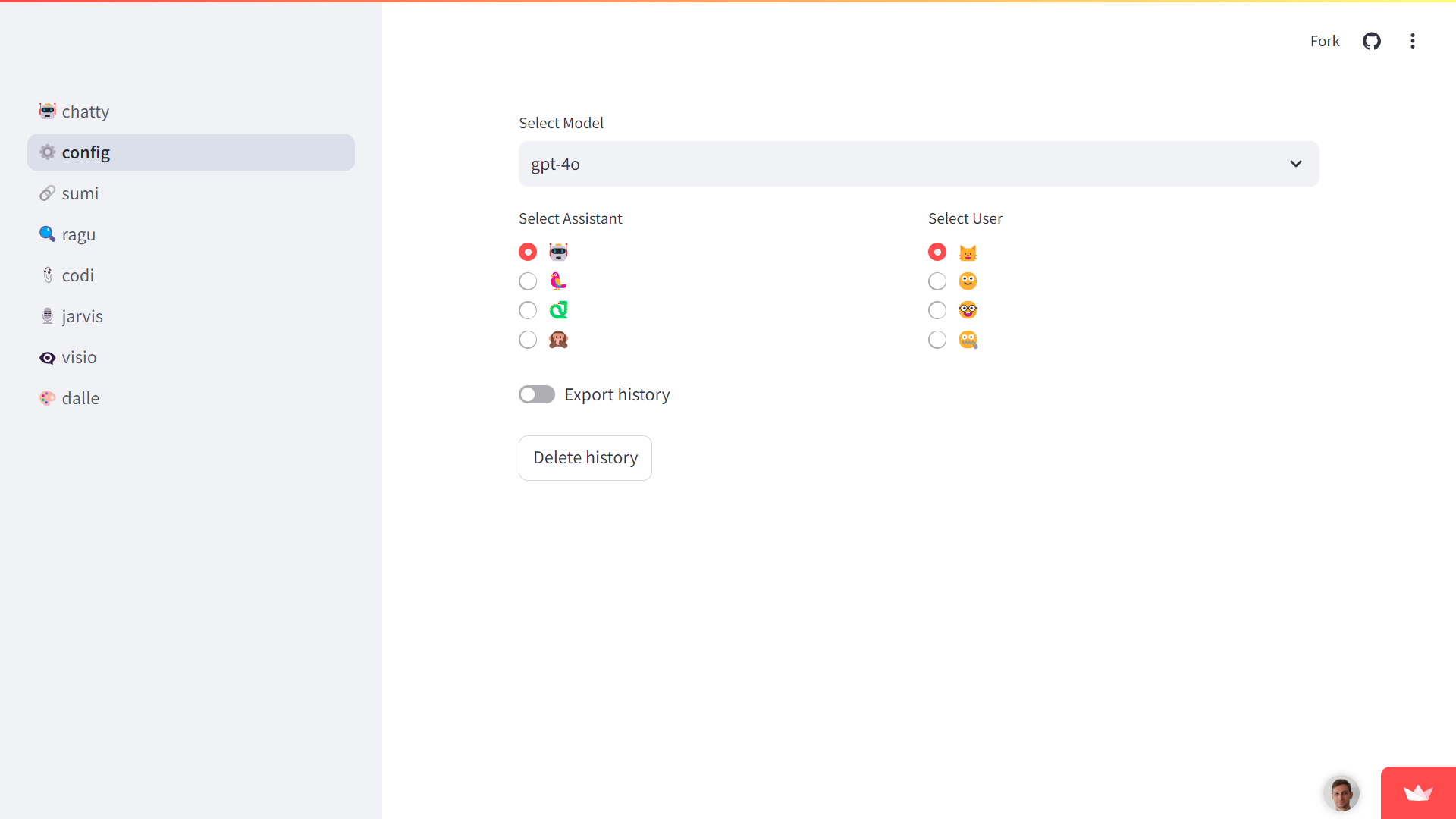 Figure 9‑11 Config for any GPT