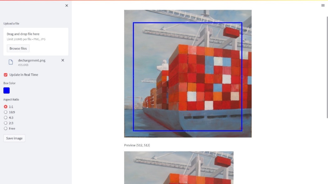 Figure 10β7 Image Cropper app