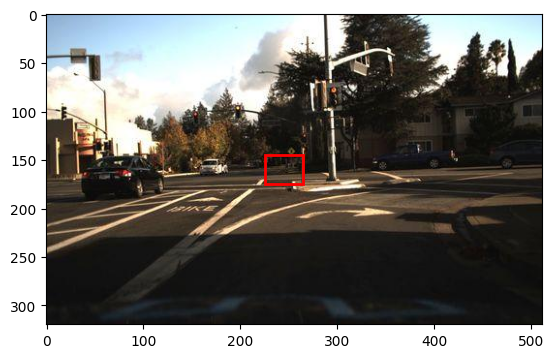 Figure 7‑3 Bounding box attempting to catch a car