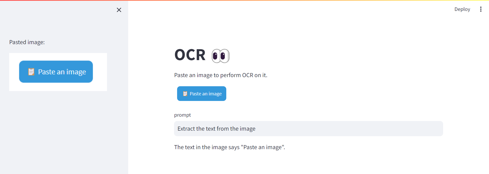 Figure 7‑5 Optical Character Recognition app