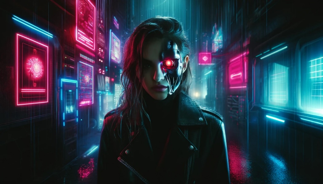 Figure 8‑6 Modified image of a cyberpunk character